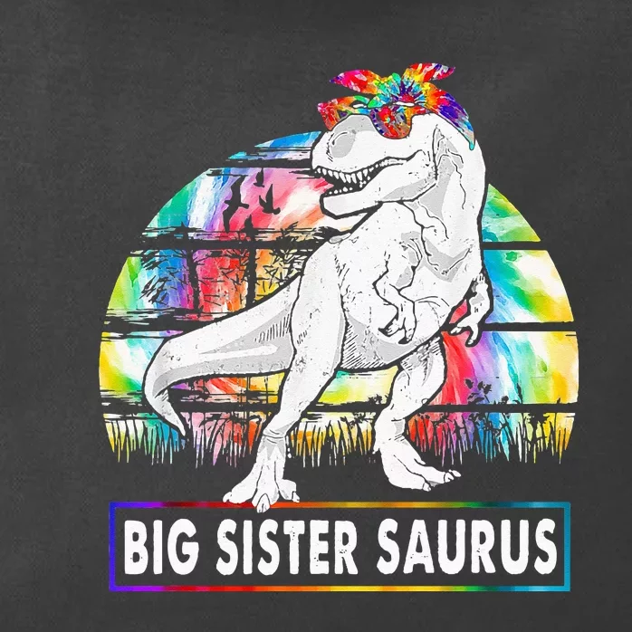 Big Sistersaurus Dinosaur Big Sister Saurus Family Matching Zip Tote Bag