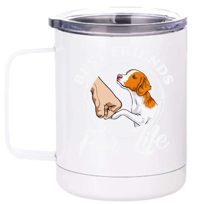 Brittany Spaniel Dog Lover Gifts Brittany Spaniel Lover Front & Back 12oz Stainless Steel Tumbler Cup