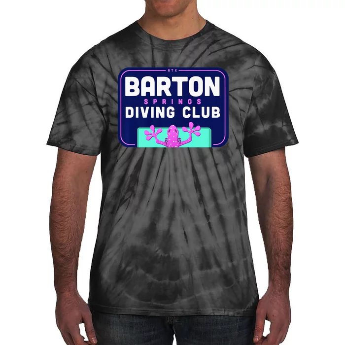 Barton Springs Diving Club Zilker Salamander Diver Pink Tie-Dye T-Shirt