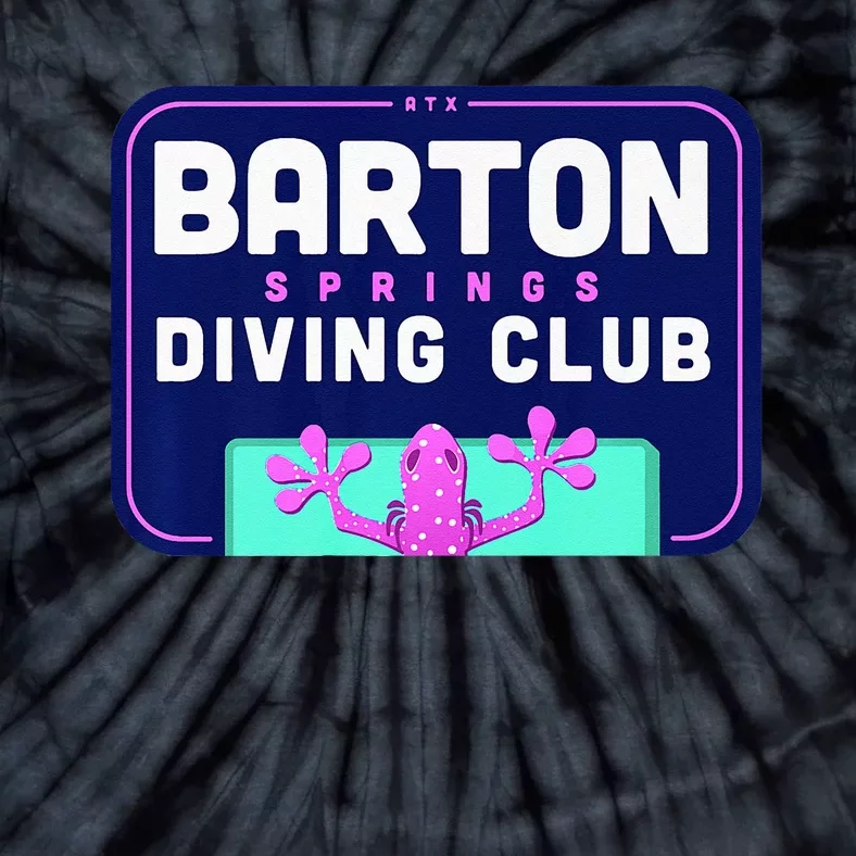 Barton Springs Diving Club Zilker Salamander Diver Pink Tie-Dye T-Shirt