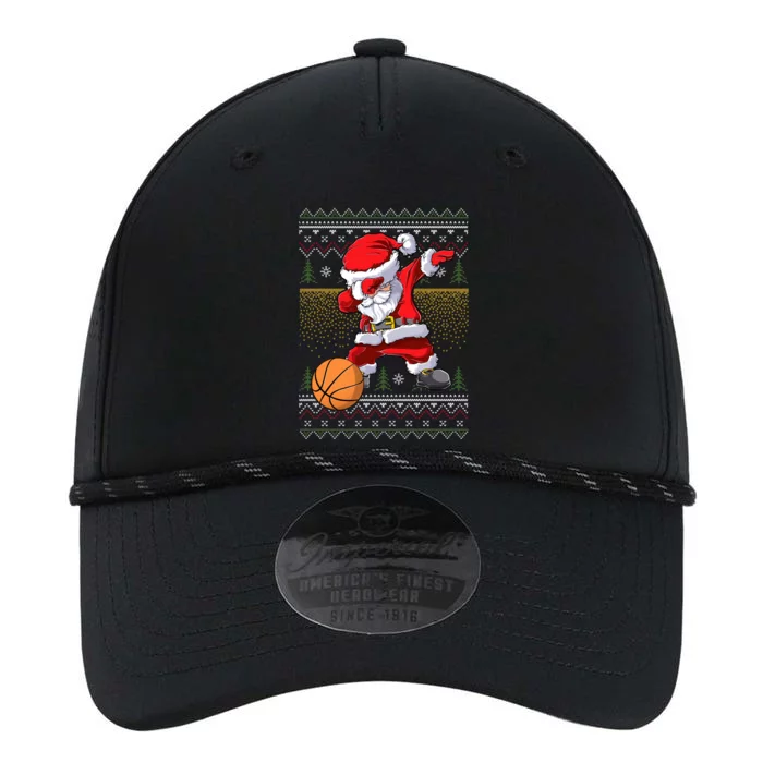 Basketball Santa Dabbing Ugly Christmas Xmas Pajama Gift Performance The Dyno Cap