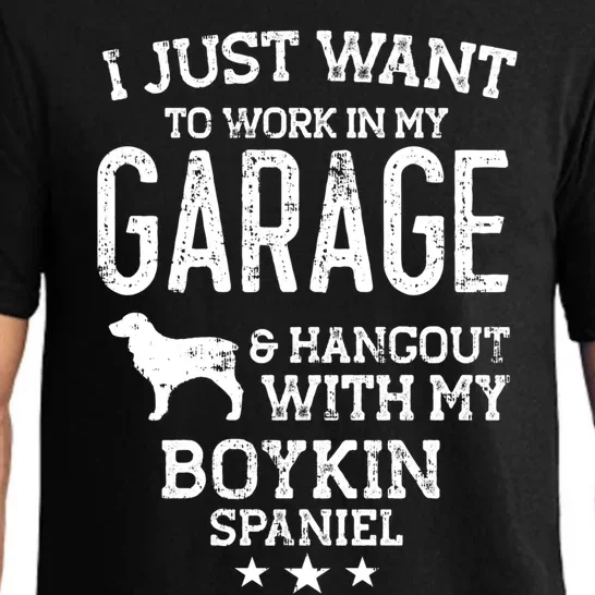 Boykin Spaniel Dad Car Garage Hangout Funny Gift Pajama Set