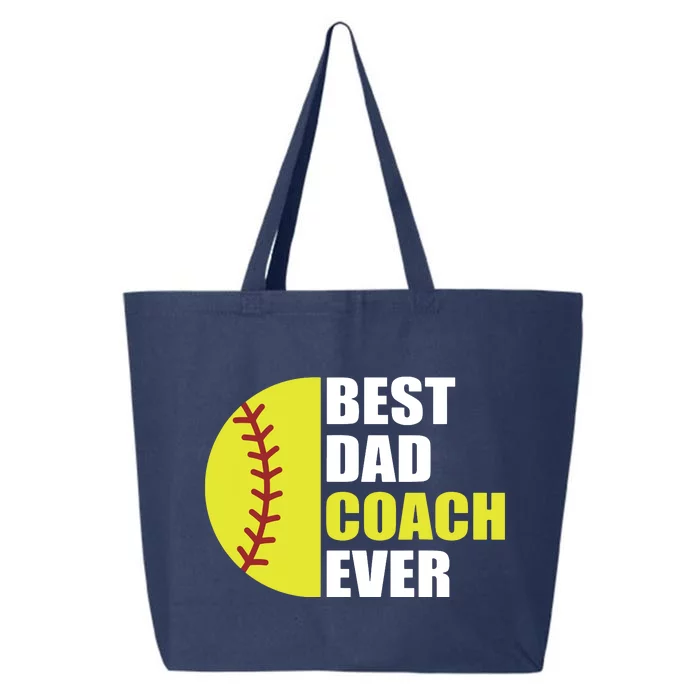 Best Softball Dad Coach Ever Fathers Day Softball Coach Dad 25L Jumbo Tote