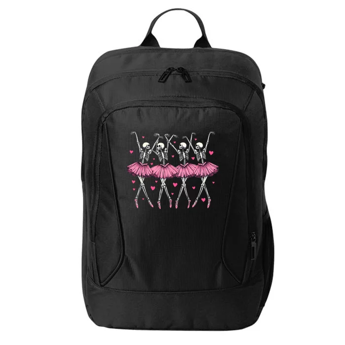 Ballerina Skeleton Dance Funny Halloween Ballet Women Girl City Backpack