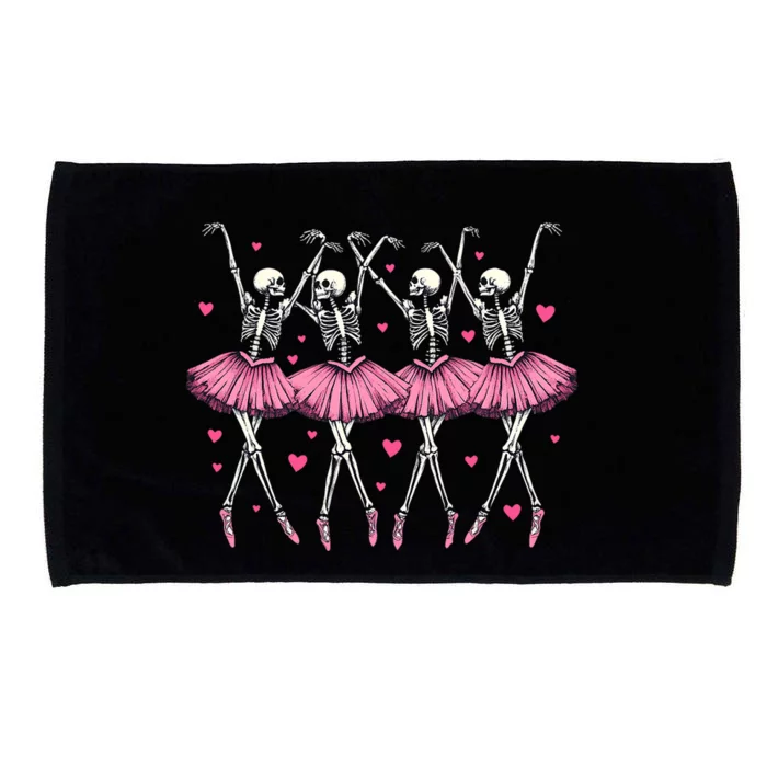 Ballerina Skeleton Dance Funny Halloween Ballet Women Girl Microfiber Hand Towel