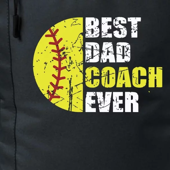 Best Softball Dad Coach Ever Retro Father Softball Coach Dad Daily Commute Backpack