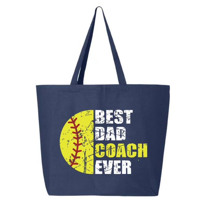 Best Softball Dad Coach Ever Retro Father Softball Coach Dad 25L Jumbo Tote