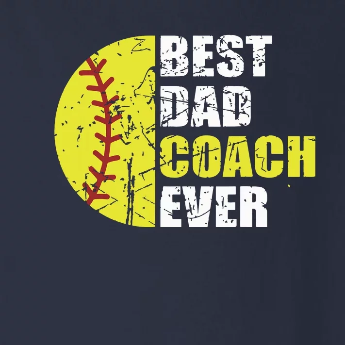 Best Softball Dad Coach Ever Retro Father Softball Coach Dad Toddler Long Sleeve Shirt