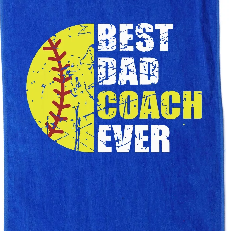 Best Softball Dad Coach Ever Retro Father Softball Coach Dad Platinum Collection Golf Towel