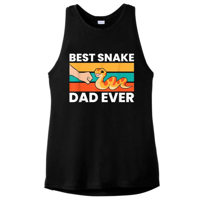 Best Snake Dad Ever Funny Snake Ladies Tri-Blend Wicking Tank