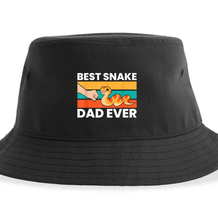 Best Snake Dad Ever Funny Snake Sustainable Bucket Hat