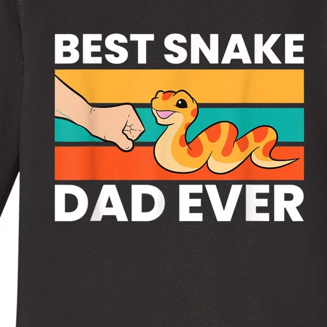 Best Snake Dad Ever Funny Snake Baby Long Sleeve Bodysuit