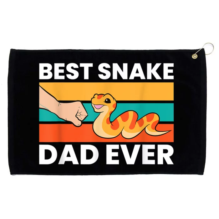 Best Snake Dad Ever Funny Snake Grommeted Golf Towel