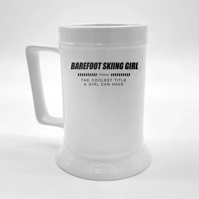 Barefoot Skiing Definition Barefooting Adventure Sports Gift Front & Back Beer Stein