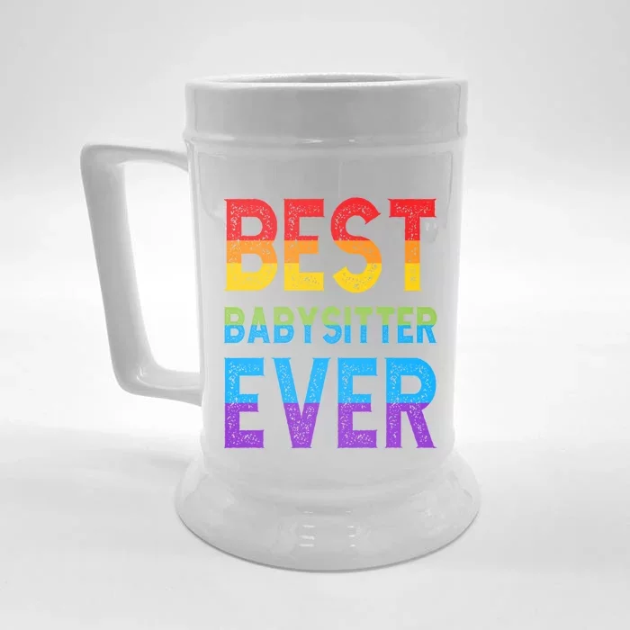 Best Sitter Ever Giftsitter Sitting Gift Front & Back Beer Stein