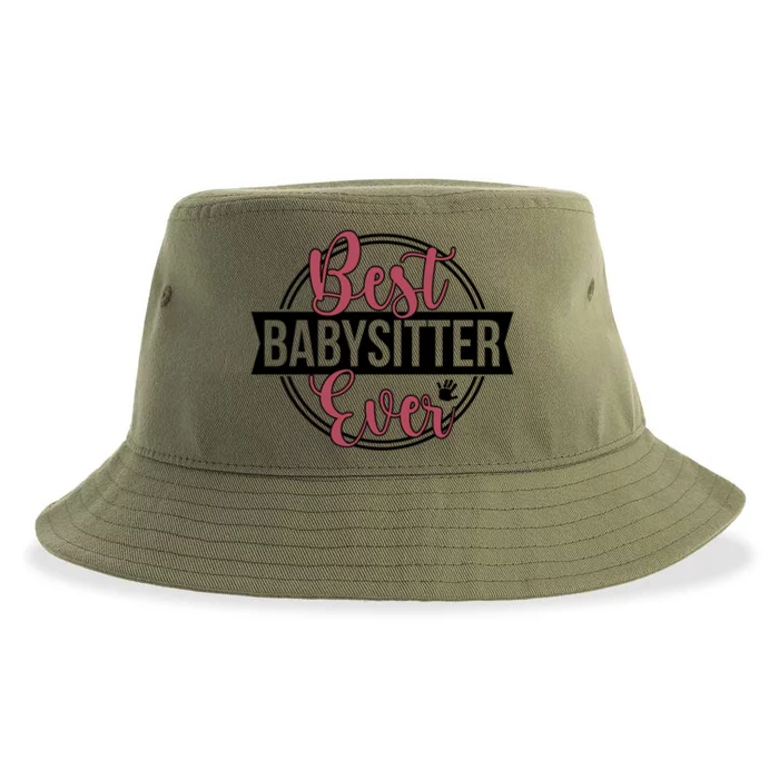 Best Sitter Ever Sitting Sitters Appreciation Gift Sustainable Bucket Hat