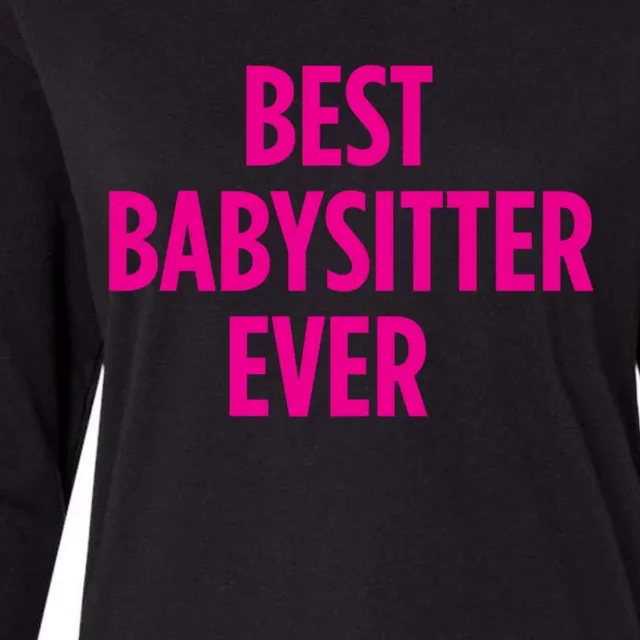 Best Sitter Ever Cute Gift Womens Cotton Relaxed Long Sleeve T-Shirt