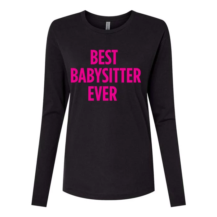 Best Sitter Ever Cute Gift Womens Cotton Relaxed Long Sleeve T-Shirt