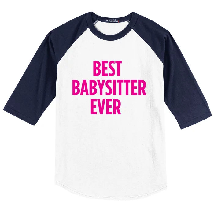 Best Sitter Ever Cute Gift Baseball Sleeve Shirt