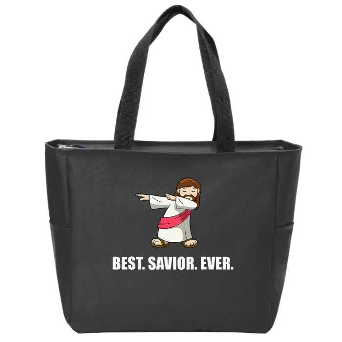 Best Savior Ever Dabbing Jesus Funny Easter Zip Tote Bag