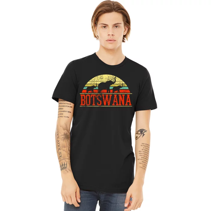 Botswana Safari Elephant Vintage Premium T-Shirt