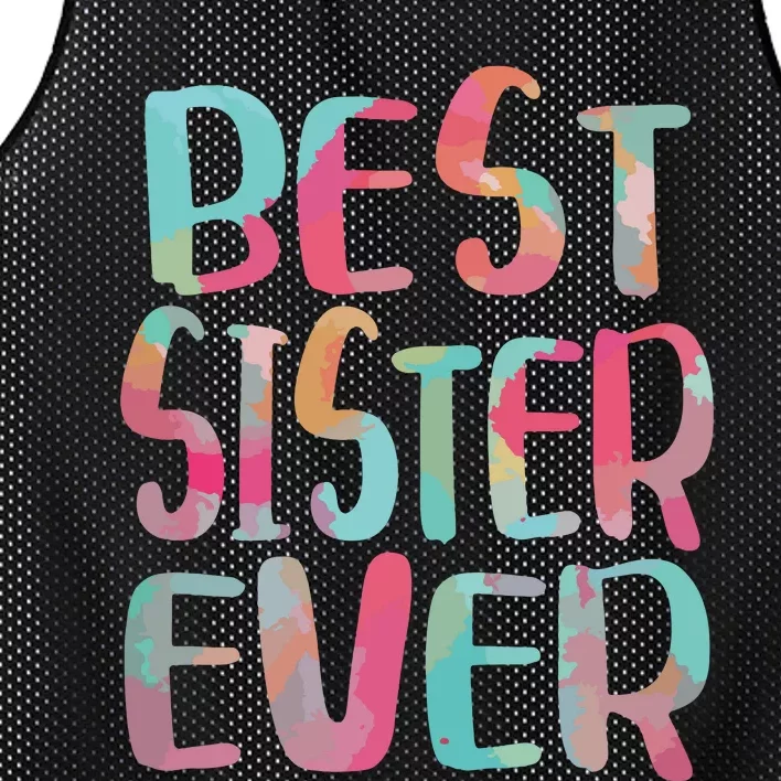 Best Sister Ever Mothers Day Mesh Reversible Basketball Jersey Tank