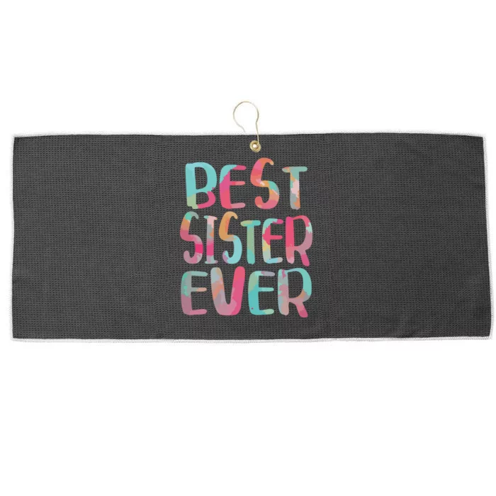 Best Sister Ever Mothers Day Large Microfiber Waffle Golf Towel