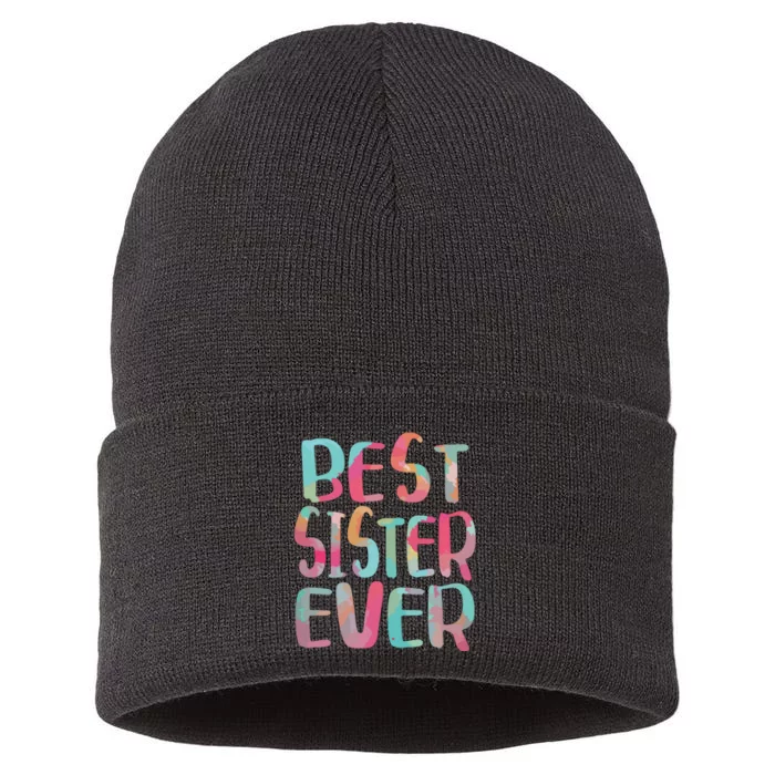 Best Sister Ever Mothers Day Sustainable Knit Beanie