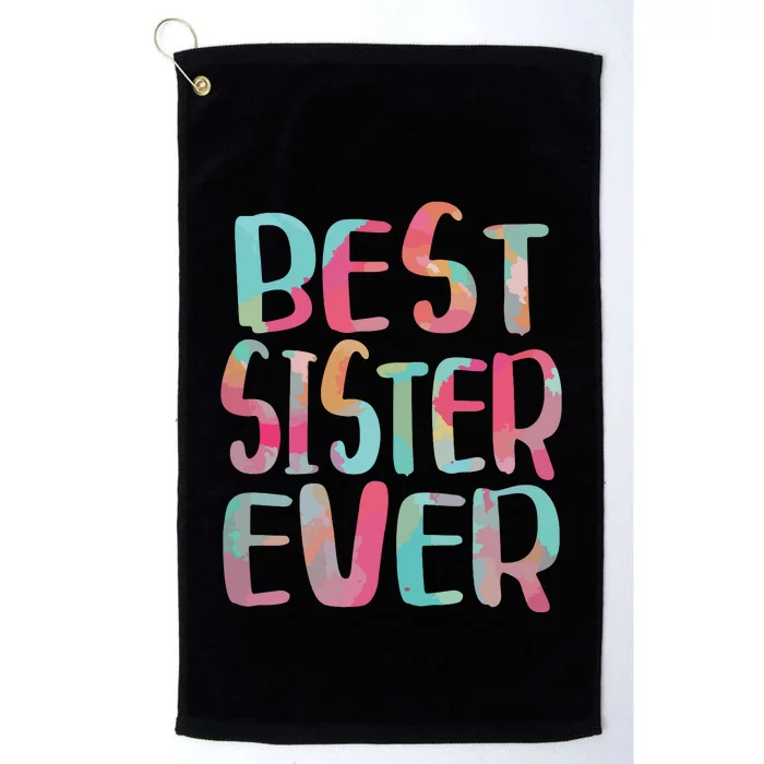 Best Sister Ever Mothers Day Platinum Collection Golf Towel