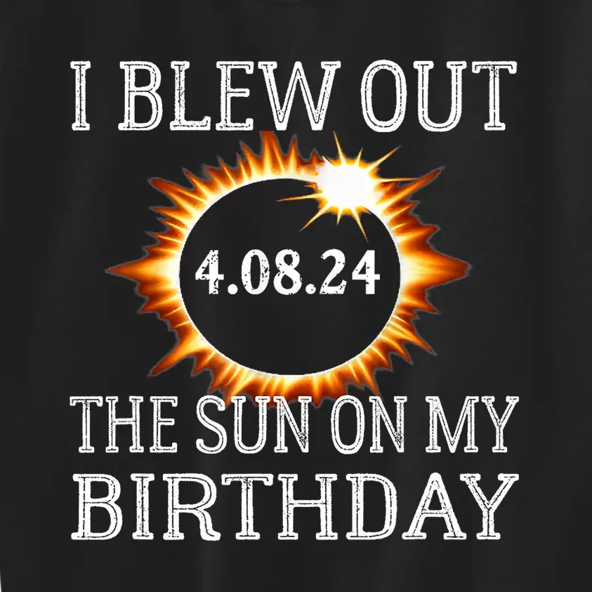 Birthday Solar Eclipse I Blew Out The Sun On My Birthday Kids Sweatshirt