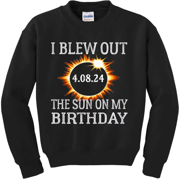 Birthday Solar Eclipse I Blew Out The Sun On My Birthday Kids Sweatshirt