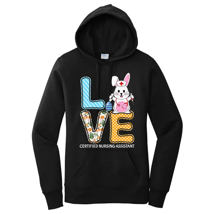 bunny stethoscope easter egg love cna nurse Women's Pullover Hoodie