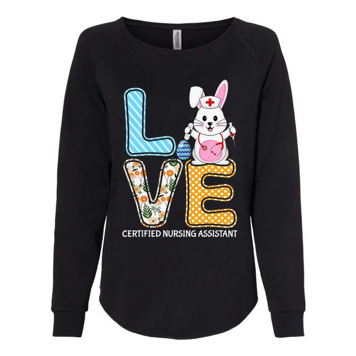 bunny stethoscope easter egg love cna nurse Womens California Wash Sweatshirt