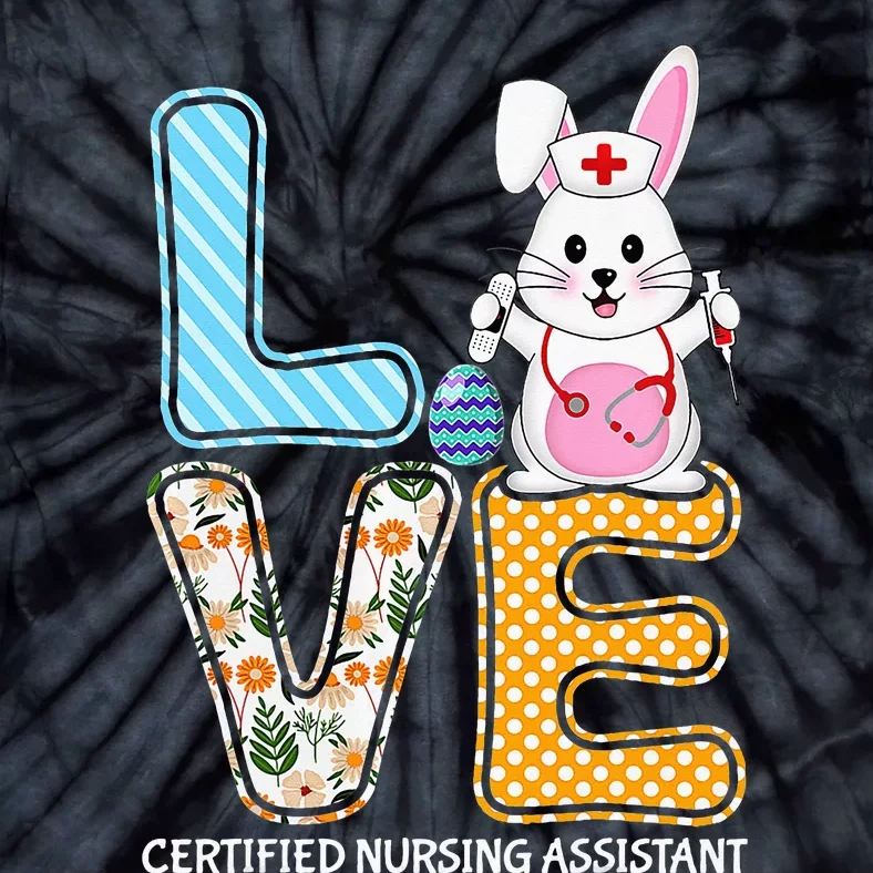 bunny stethoscope easter egg love cna nurse Tie-Dye T-Shirt