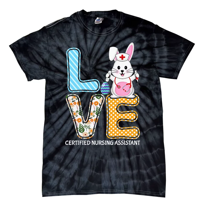 bunny stethoscope easter egg love cna nurse Tie-Dye T-Shirt