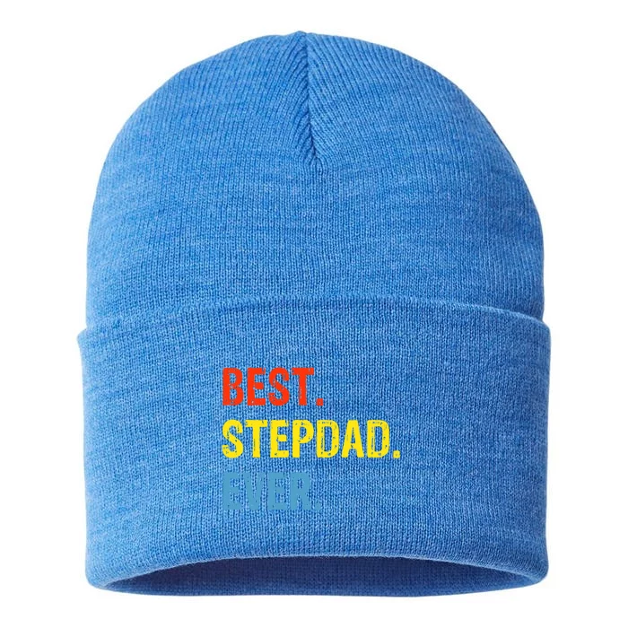 Best Stepdad Ever Funny Gift Stepcool Giftdad Meaningful Gift Sustainable Knit Beanie