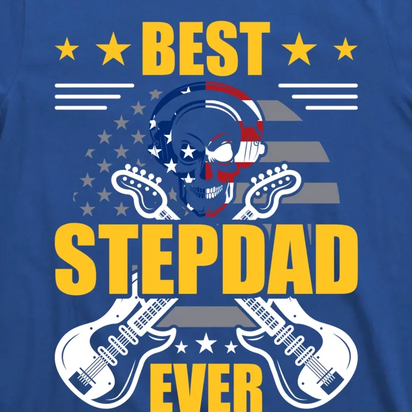 Best Stepdad Ever Guitarist Guitar Lover Stepdad Gift T-Shirt