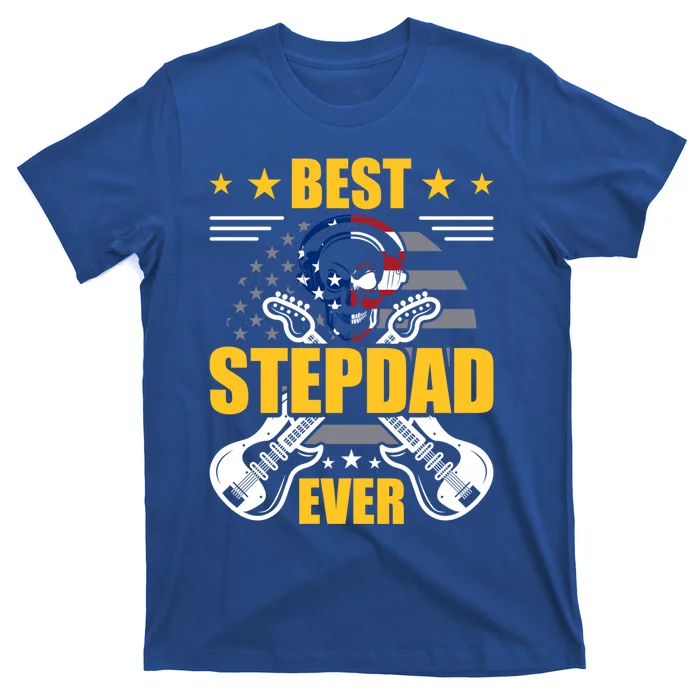 Best Stepdad Ever Guitarist Guitar Lover Stepdad Gift T-Shirt