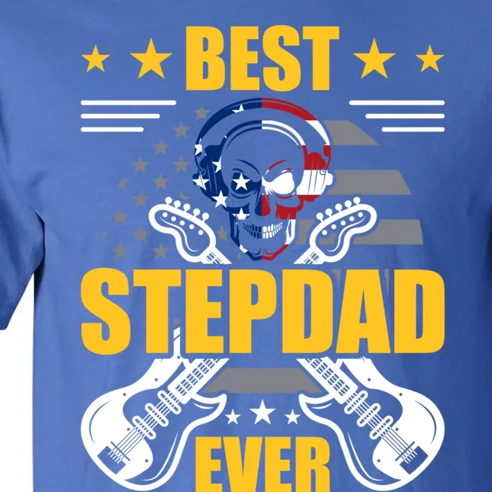 Best Stepdad Ever Guitarist Guitar Lover Stepdad Gift Tall T-Shirt