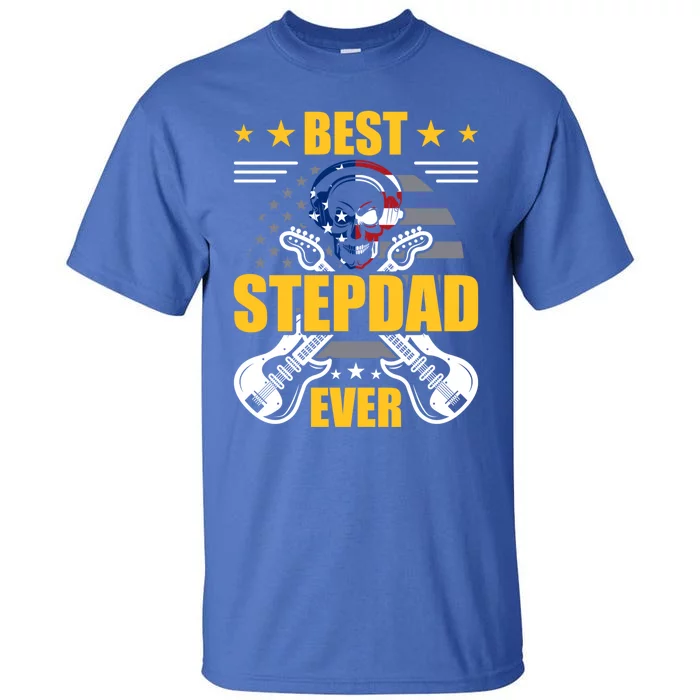 Best Stepdad Ever Guitarist Guitar Lover Stepdad Gift Tall T-Shirt