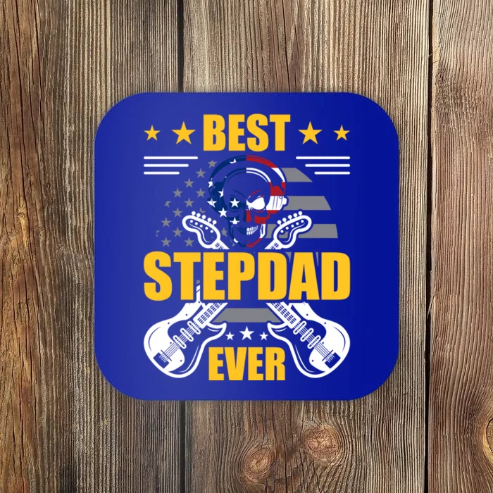 Best Stepdad Ever Guitarist Guitar Lover Stepdad Gift Coaster