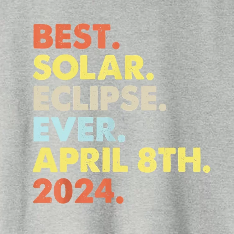 Best Solar Eclipse Ever April 8th 2024 Totality Astronomy Women's Crop Top Tee