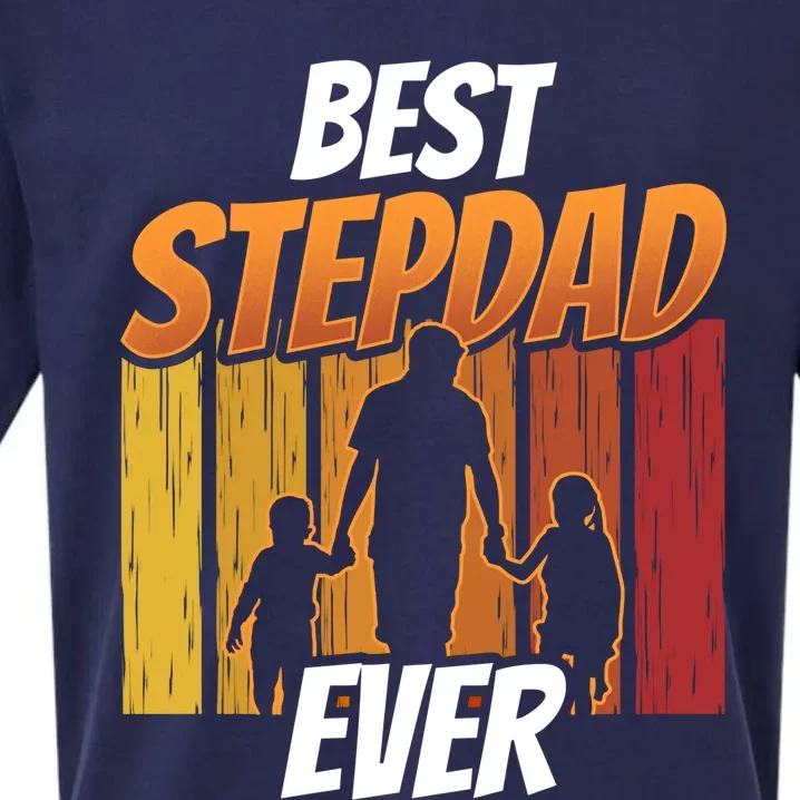 Best Stepdad Ever Sayings Stepfather Step Dad Fathers Day Gift Sueded Cloud Jersey T-Shirt