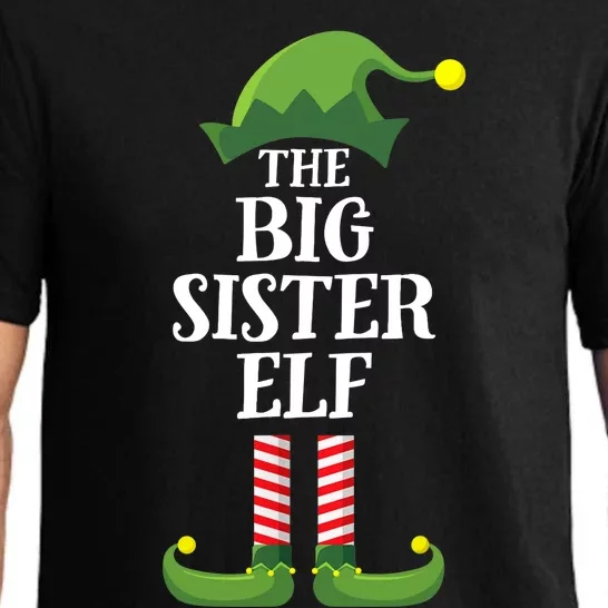 Big Sister Elf Matching Family Group Christmas Party Pajama Set