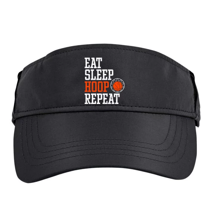 Basketball Saying - Eat Sleep Hoop Repeat Adult Drive Performance Visor