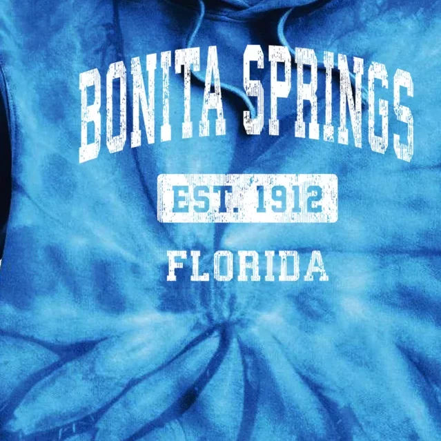 Bonita Springs Est 1912 Florida Fl Vintage Sports Established Tie Dye Hoodie