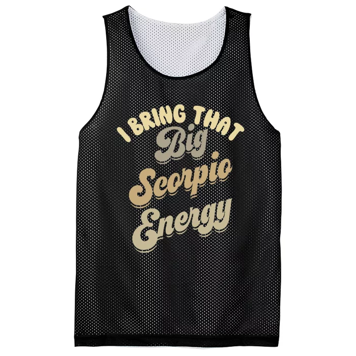 Big Scorpio Energy Astrology Zodiac Sign Mesh Reversible Basketball Jersey Tank