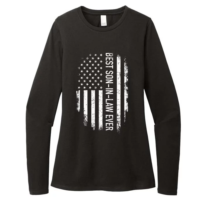 Best Soninlaw Ever Us American Vintage Flag Womens CVC Long Sleeve Shirt