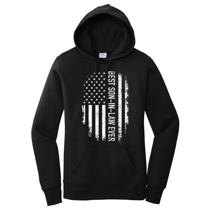 Best Soninlaw Ever Us American Vintage Flag Women's Pullover Hoodie