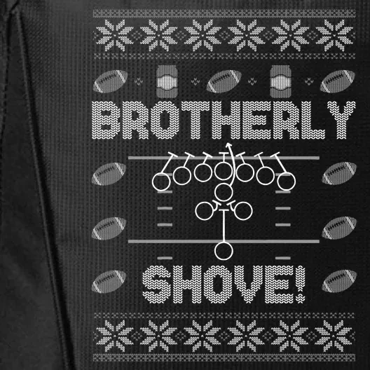 Brotherly Shove Eagles Nick Sirianni Ugly Christmas Sweater City Backpack